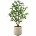 Arbre artificiel Schefflera 180 cm vert en plastique avec pot décoratif pour intérieur