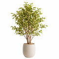 Plante artificielle ficus 180 cm feuillage textile vert panaché décoration intérieure