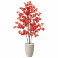 Arbre artificiel érable 180 cm rouge en plastique pour décoration intérieure