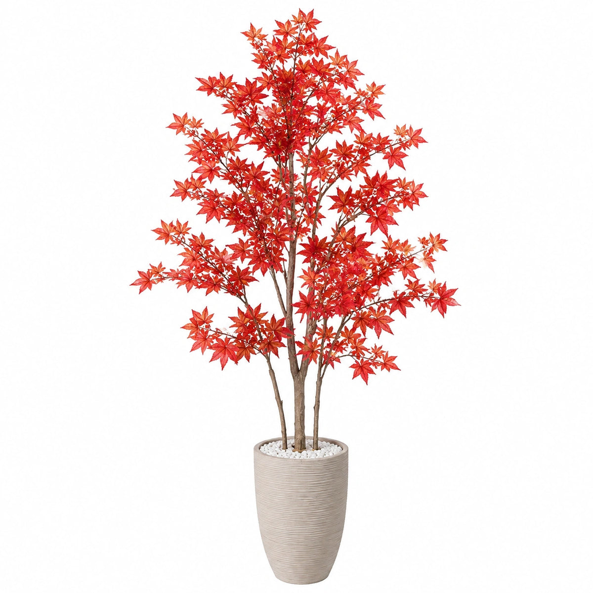 Arbre artificiel érable 180 cm rouge en plastique pour décoration intérieure