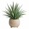 Plante verte artificielle en pot 85 cm feuillage plastique vert pot céramique décoratif